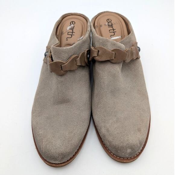 Earth Juliet Leather Slip-On Comfort Mule Clog Women's Gray Size US8M EU38.5 - Picture 3 of 11